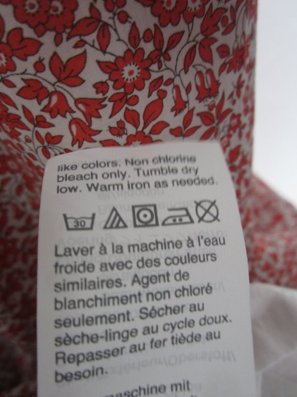 J.Crew Size 10 Liberty Floral Print Sleeveless Ruffle Neck Midi Dress Red - Picture 9 of 11
